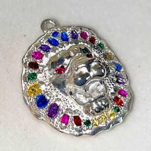 Rainbow Lion Pendant - Sterling Silver